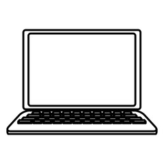 Laptop computer isolated