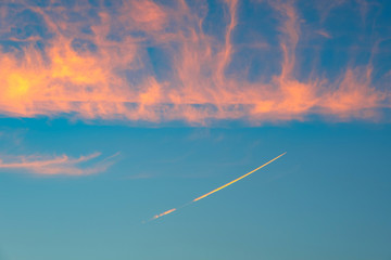 Cirrus clouds at dawn