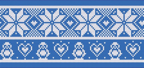 Vector white nordic christmas ornament penguin