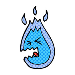 cartoon doodle screaming flame