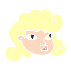 cartoon doodle blond girls face