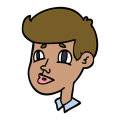 cartoon doodle of a boy face