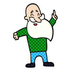 cartoon doodle bearded man