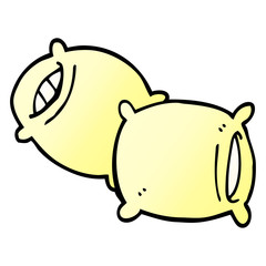 cartoon doodle pillow