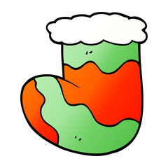 cartoon doodle christmas stocking