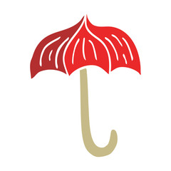 cartoon doodle open umbrella