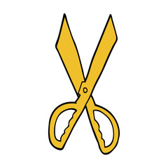 cartoon doodle sewing scissors