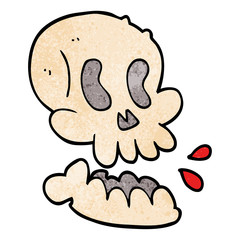 cartoon doodle skull