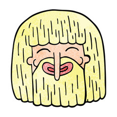 cartoon doodle bearded man