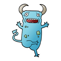 cartoon doodle demon