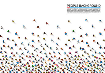 A crowd of people on a white background, Business cover. Vector illustration