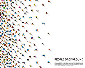 A crowd of people on a white background, Business cover. Vector illustration