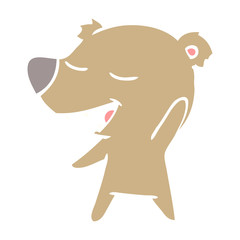 flat color style cartoon bear