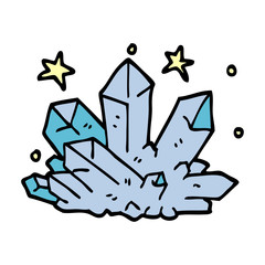 cartoon doodle crystal sparkling