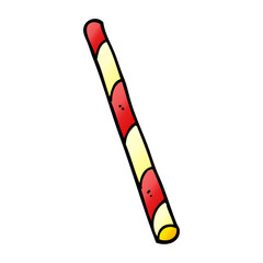cartoon doodle striped straw