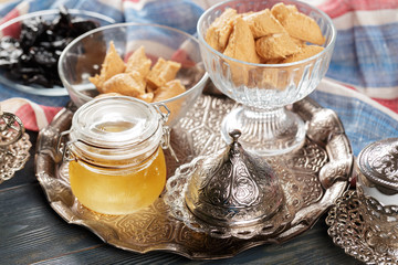 sunflower halva on the table.