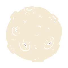 cartoon doodle moon with craters