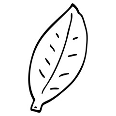 line drawing cartoon leaf