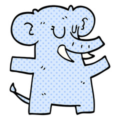 cartoon doodle elephant dancing