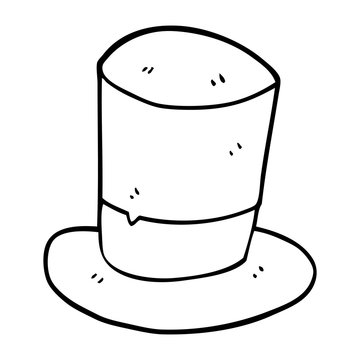 recommend clip art: line drawing cartoon top hat