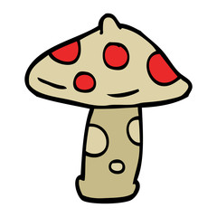 cartoon doodle toadstool