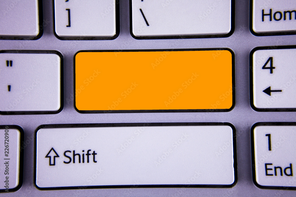 Leinwandbilder Design business concept Empty copy space modern abstract background. Keyboard key Intention create text computer reflection message