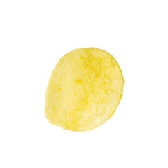 potato chips isolated on white background with clipping path