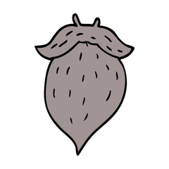 cartoon doodle beard