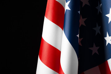 Fototapeta premium Beautifully waving star and striped American flag