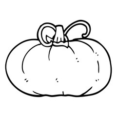 line drawing cartoon winter squash
