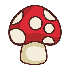 Fototapeta premium Fungus cartoon isolated