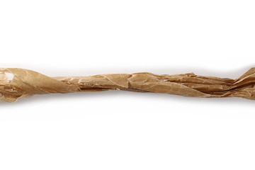 Torn, cut cardboard paper texture isolated on white background