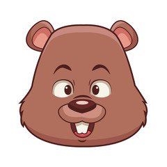 Cute beaver cartoon