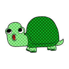 cartoon doodle shocked turtle