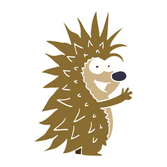 cartoon doodle spiky hedgehog