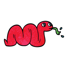 cartoon doodle snake