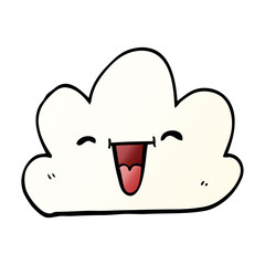 cartoon doodle expressive weather cloud