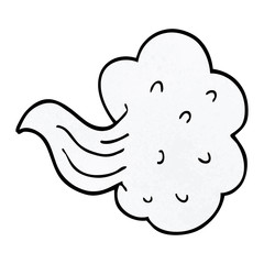 cartoon doodle gust of air