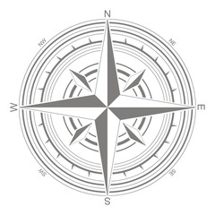 vector icon with compass rose for your design