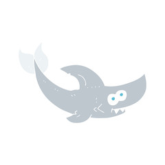 Fototapeta premium flat color illustration of a cartoon shark