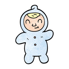 cartoon doodle human baby