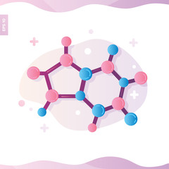 Chemistry molecule illustration icon