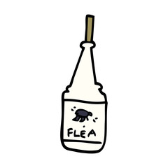 cartoon doodle flea treatment