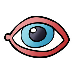 cartoon doodle eye staring