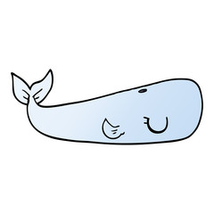 cartoon doodle sea whale