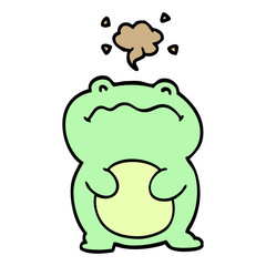 cartoon doodle frog