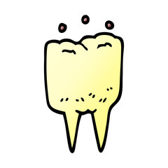 cartoon doodle tooth