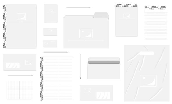 Corporate identity products template - business stationery mockup set