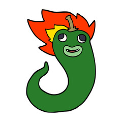 cartoon doodle hot chilly