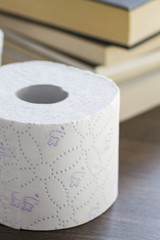 Toilet paper and books